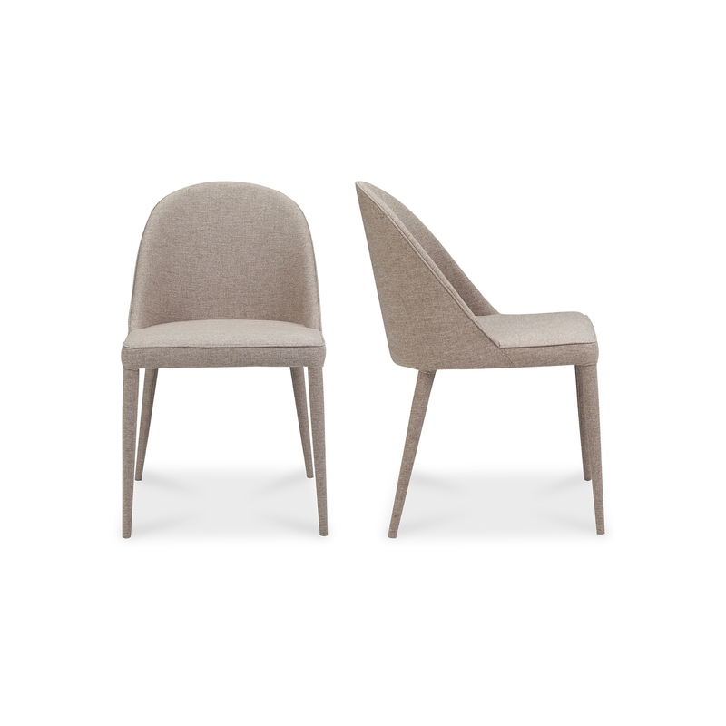media image for Burton Fabric Dining Chair Light Grey Set of 2 214