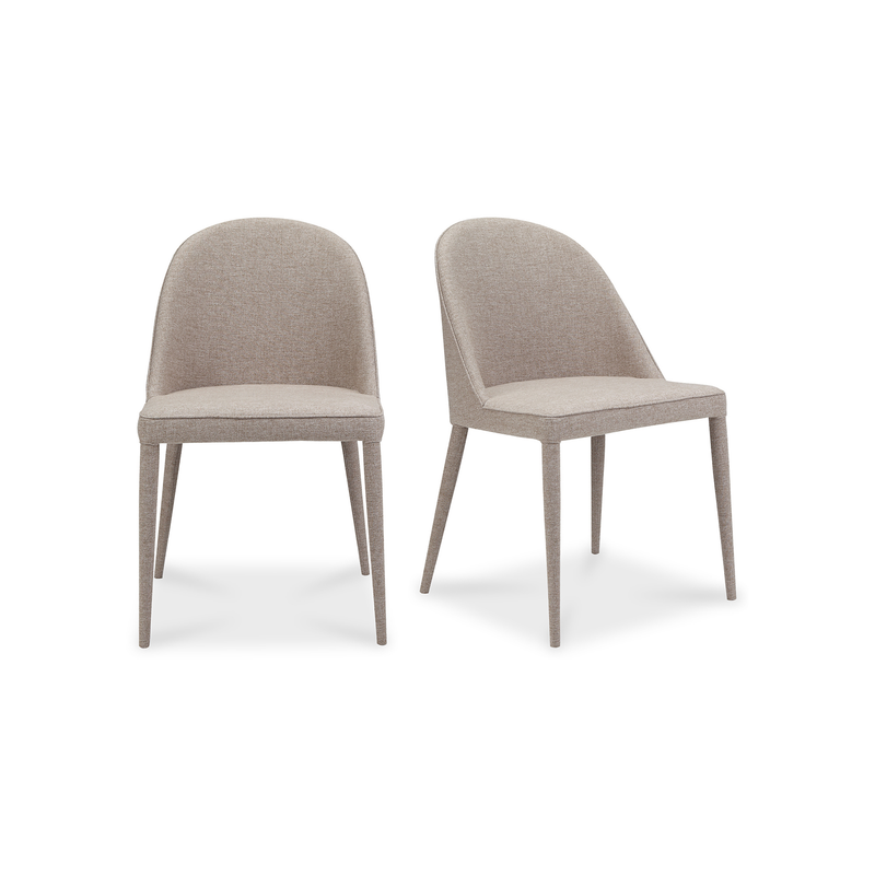 media image for Burton Fabric Dining Chair Light Grey Set of 2 244