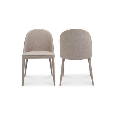 product image for Burton Fabric Dining Chair Light Grey Set of 2 8