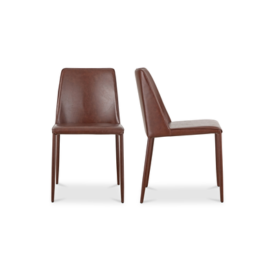 product image for Nora Chair Smoked Cherry Vegan Leather Dining - Set of 2 4