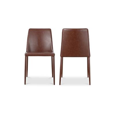 product image for Nora Chair Smoked Cherry Vegan Leather Dining - Set of 2 24