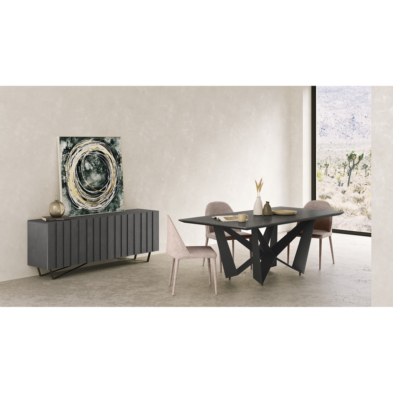 media image for Burton Fabric Dining Chair Light Grey Set of 2 290