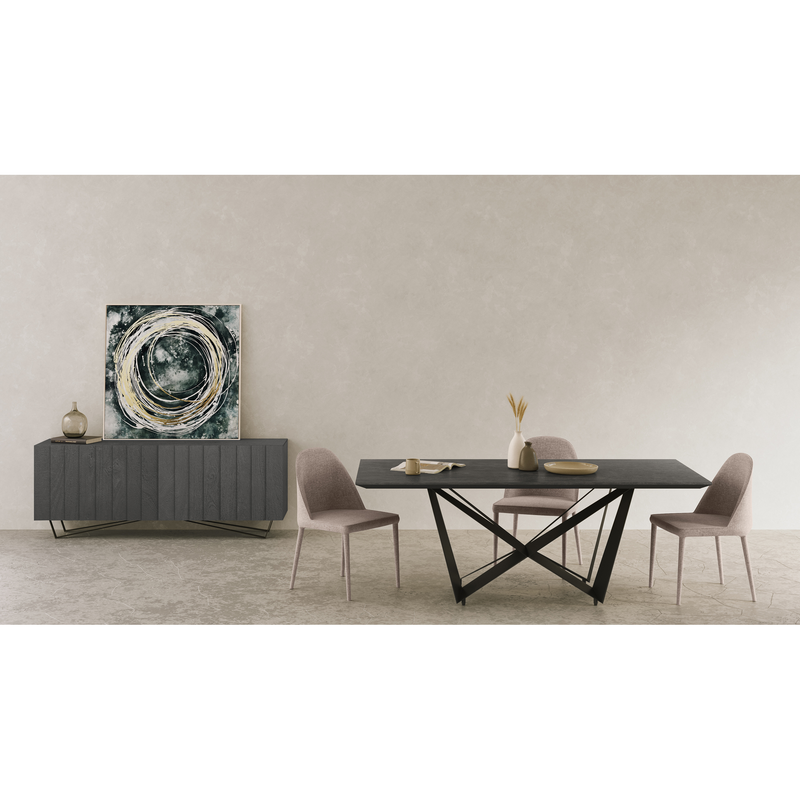 media image for Burton Fabric Dining Chair Light Grey Set of 2 292