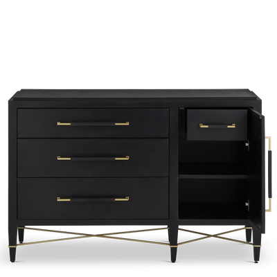 product image for Verona Black Three Drawer Chest By Currey Company Cc 3000 0250 9 6