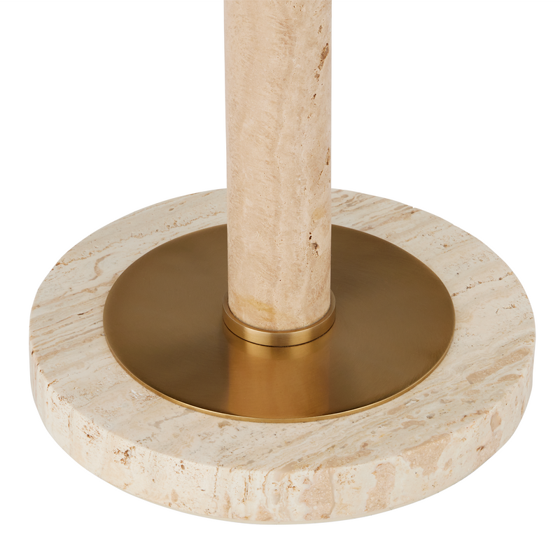 media image for Miles Travertine Accent Table By Currey Company Cc 4000 0183 2 243