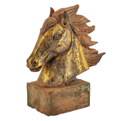 product image of Tang Dynasty Iron Horses Head By Currey Company Cc 1200 0848 1 579