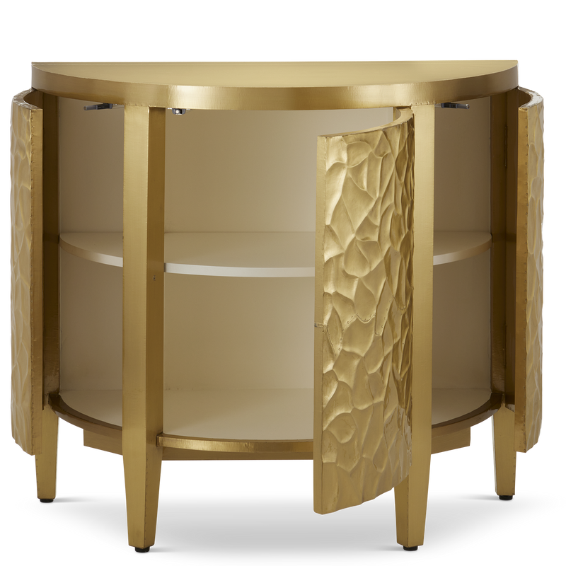 media image for Auden Brass Demi Lune Cabinet By Currey Company Cc 3000 0244 6 219
