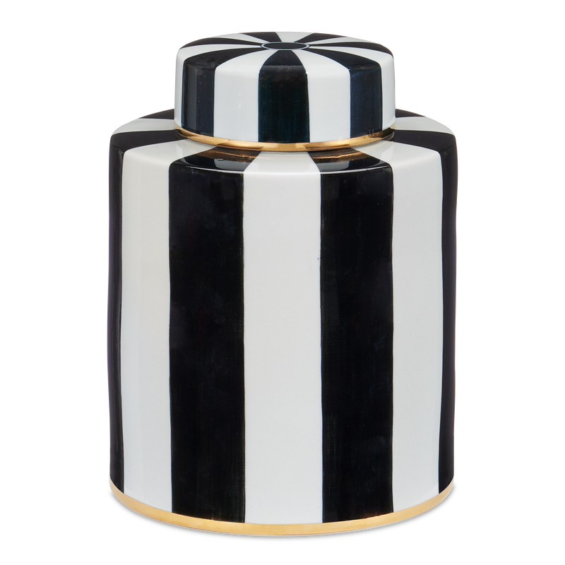media image for Rayures Tea Canister By Currey Company Cc 1200 0822 1 223