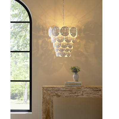 product image for Tulum White Chandelier By Currey Company Cc 9000 1113 5 79