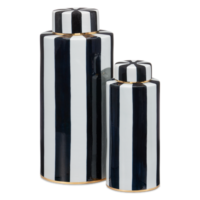 product image for Rayures Tea Canister Set Of 2 By Currey Company Cc 1200 0823 1 21
