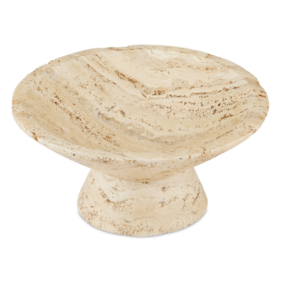 product image for Lubo Travertine Bowl By Currey Company Cc 1200 0811 4 48
