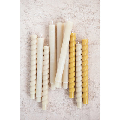 product image for Unscented Taper Candles in Powder Finish, Set of 12 52
