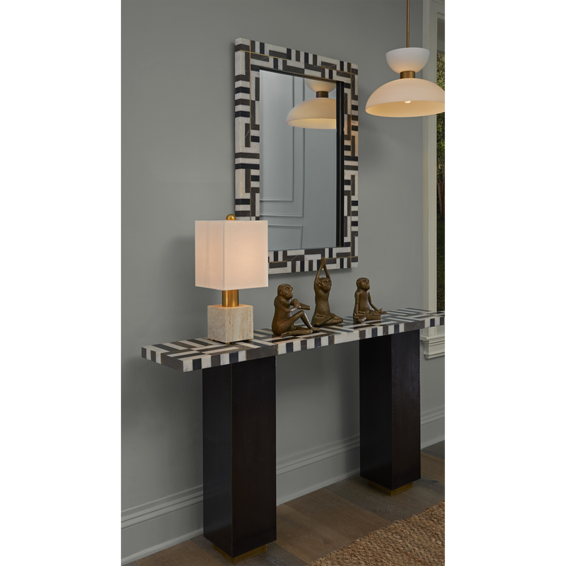 media image for Gentry Marble Console Table By Currey Company Cc 3000 0240 6 274