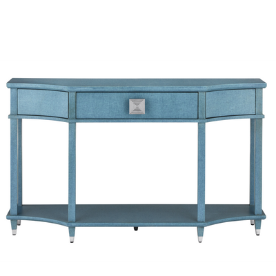 product image for Maya Blue Console Table By Currey Company Cc 3000 0283 2 86