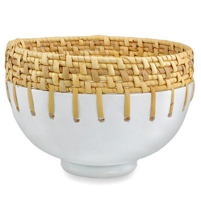 product image of Kyoto Rattan White Bowl By Currey Company Cc 1200 0729 1 598