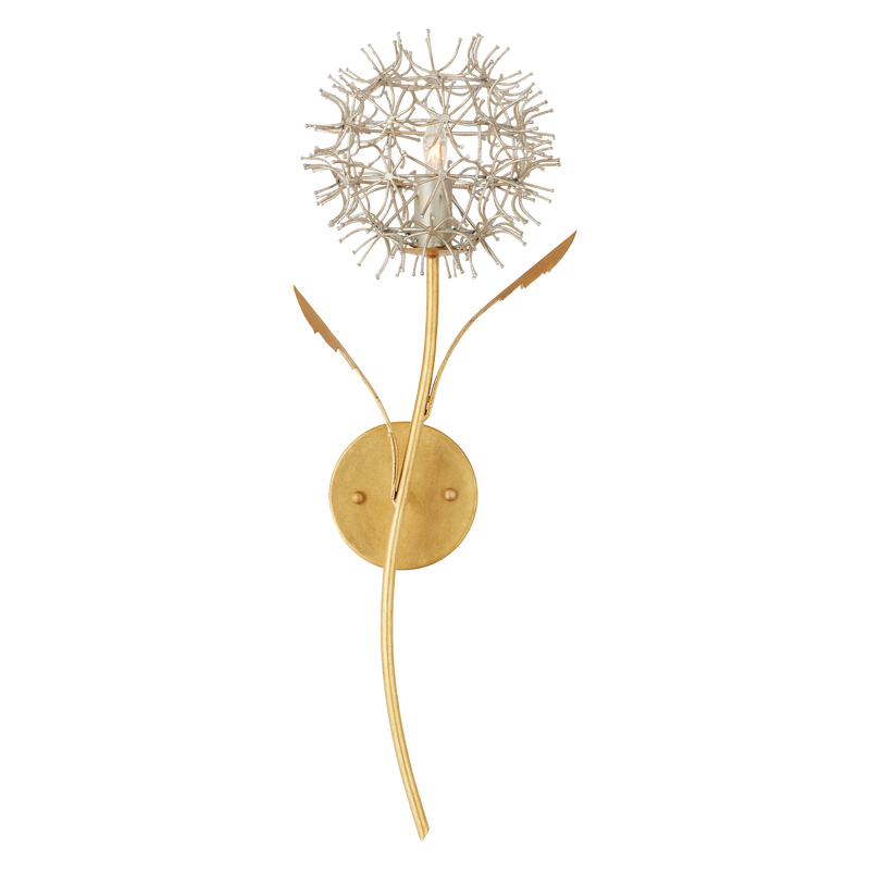 media image for Dandelion Silver Gold Wall Sconce By Currey Company Cc 5000 0250 3 257