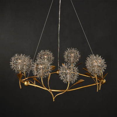 product image for Dandelion Silver Gold Chandelier By Currey Company Cc 9000 1080 6 92