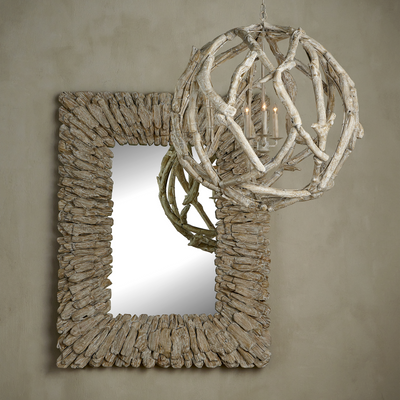 product image for Beachhead Whitewash Rectangular Mirror By Currey Company Cc 1000 0150 5 17