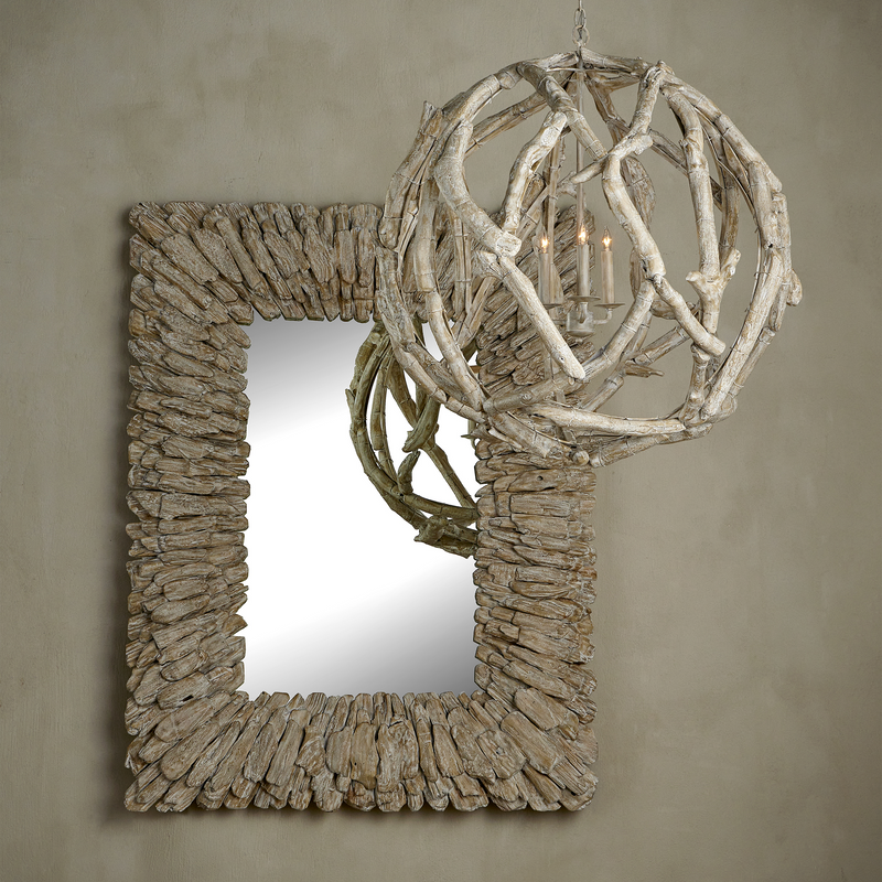 media image for Beachhead Whitewash Rectangular Mirror By Currey Company Cc 1000 0150 5 217