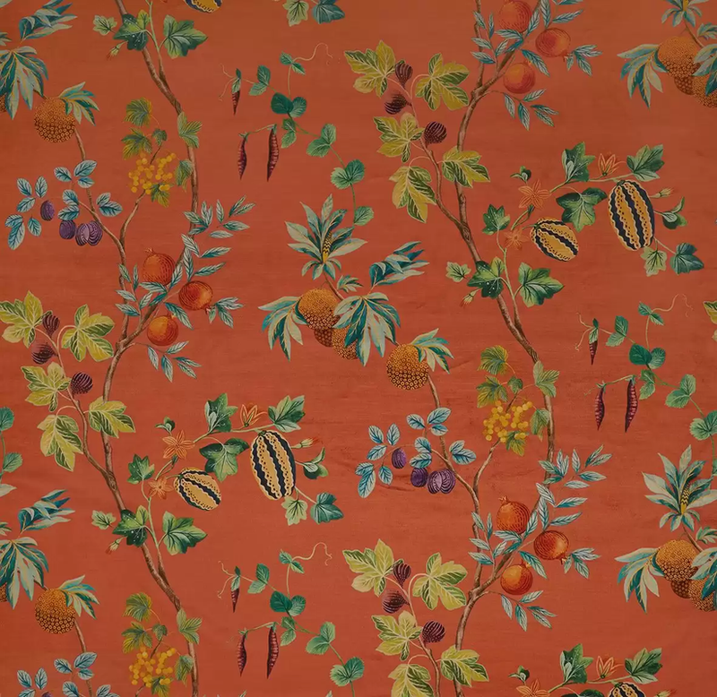 media image for Orchard Velvet Fabric in Terracotta 222