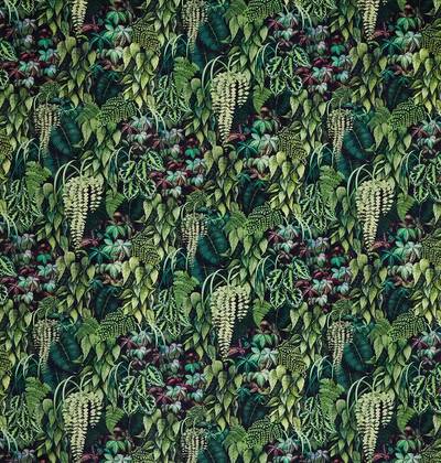 product image for Green Wall Velvet Fabric in Leaf Green 6