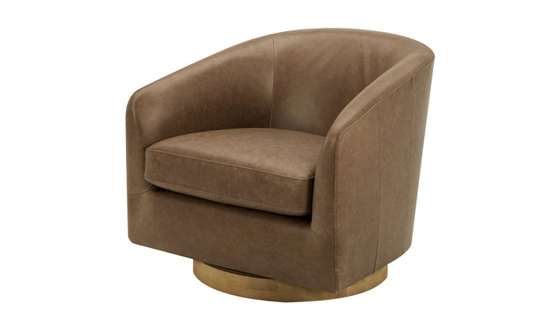 media image for Oscy Leather Swivel Chair 8 297