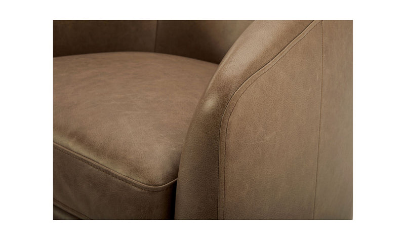 media image for Oscy Leather Swivel Chair 5 280