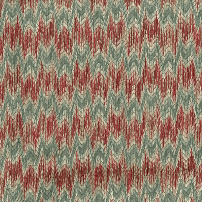 product image of Sample Montsoreau Weaves Dumas Fabric in Red/Aqua 565