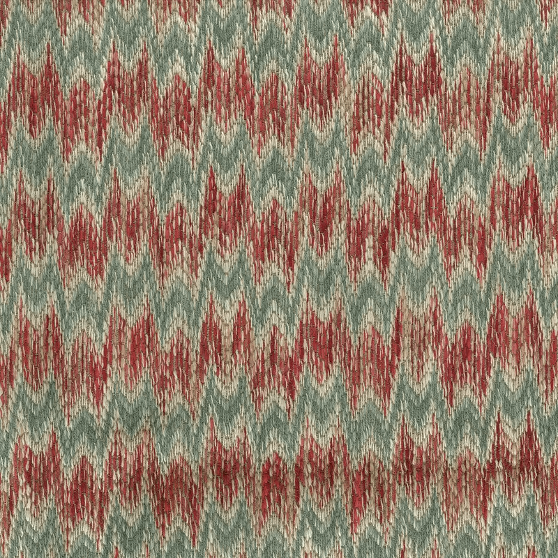 media image for Montsoreau Weaves Dumas Fabric in Red/Aqua 286