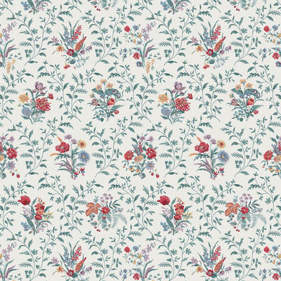product image of Dallimore Hollingbourne Teal/Red Fabric 539