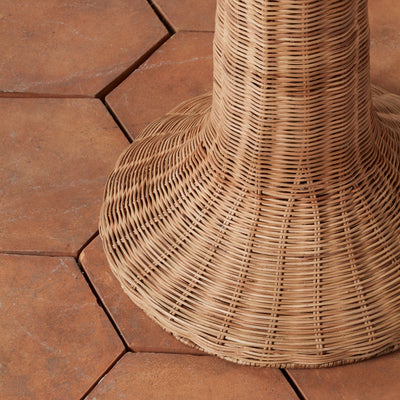 product image for rattan mushroom floor lamp by woven musfl na 6 32