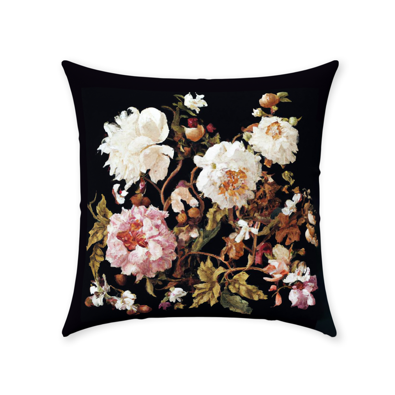 media image for Antique Floral Throw Pillow 222