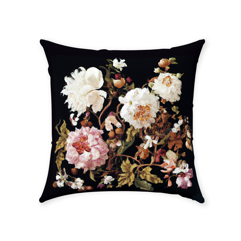 media image for Antique Floral Throw Pillow 214