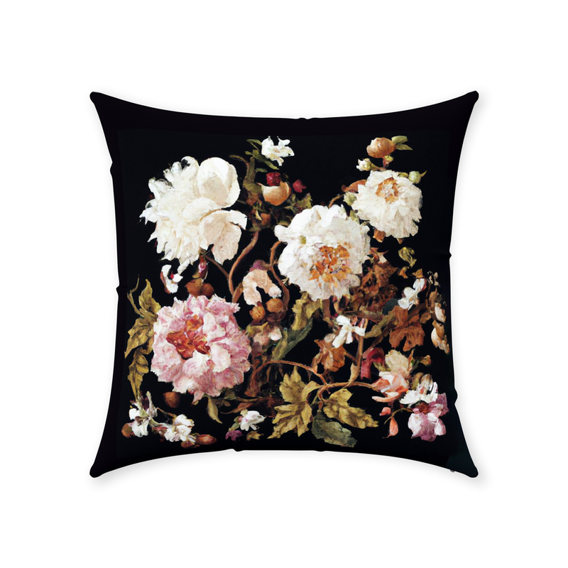 media image for Antique Floral Throw Pillow 268