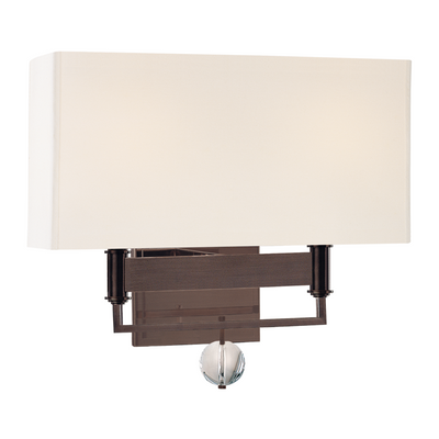 product image for hudson valley gresham park 2 light wall sconce with black trim on shade 2 12