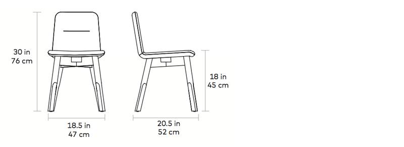 media image for bracket dining chair in various colors design by gus modern 5 210