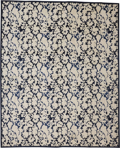 product image for Meera Ivory and Blue Rug by BD Fine Flatshot Image 1 40