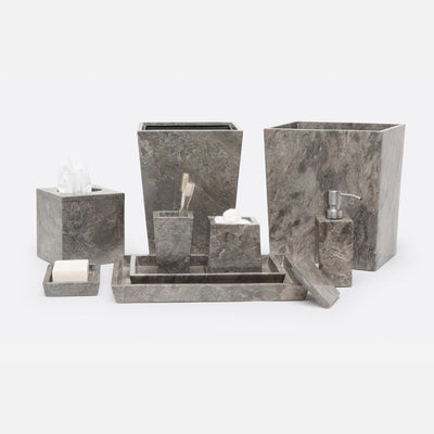 product image for veneto collection bath accessories gray polished marble 1 91
