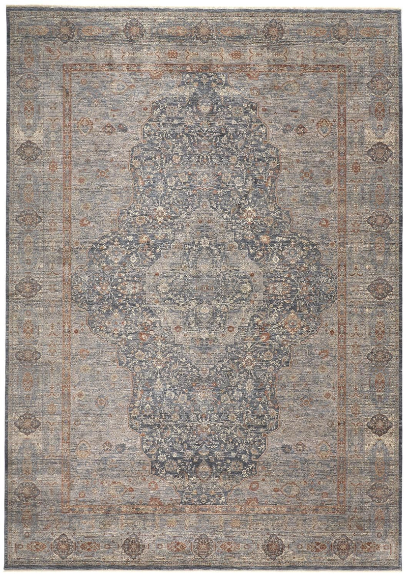 media image for Gilford Gray and Rust Rug by BD Fine Flatshot Image 1 256