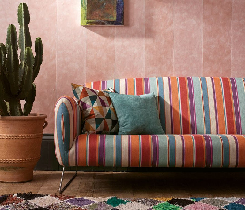 media image for Manarola Stripe Wallpaper in brown from the Manarola Collection by Osborne & Little 236