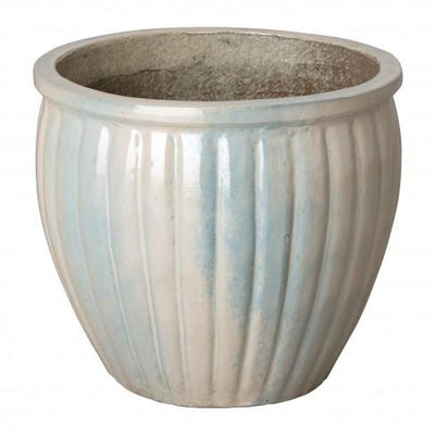 product image for Round Ridge Ceramic Planter in Various Colors & Sizes Flatshot Image 61