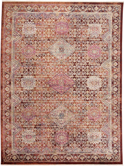 product image of Tessina Rust and Pink Rug by BD Fine Flatshot Image 1 551