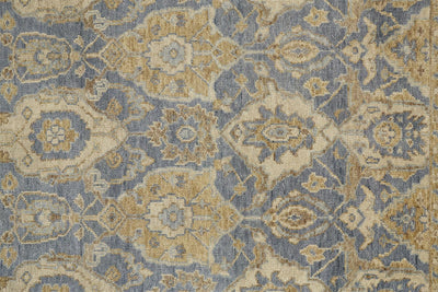 product image for Irie Hand Knotted Blue and Gold Rug by BD Fine Texture Image 1 6