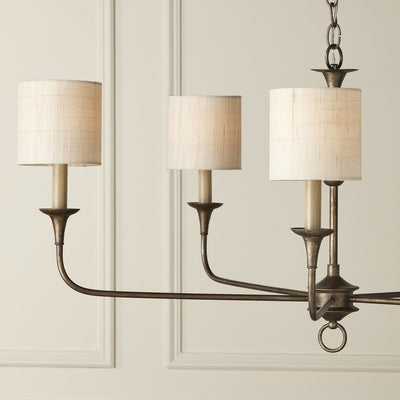 product image for Fine Grasscloth Drum Chandelier Shade 4 19