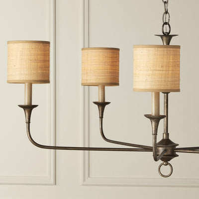 product image for Grasscloth Drum Chandelier Shade 4 84