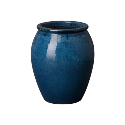 product image for Round Planter w/ Blue Glaze 39