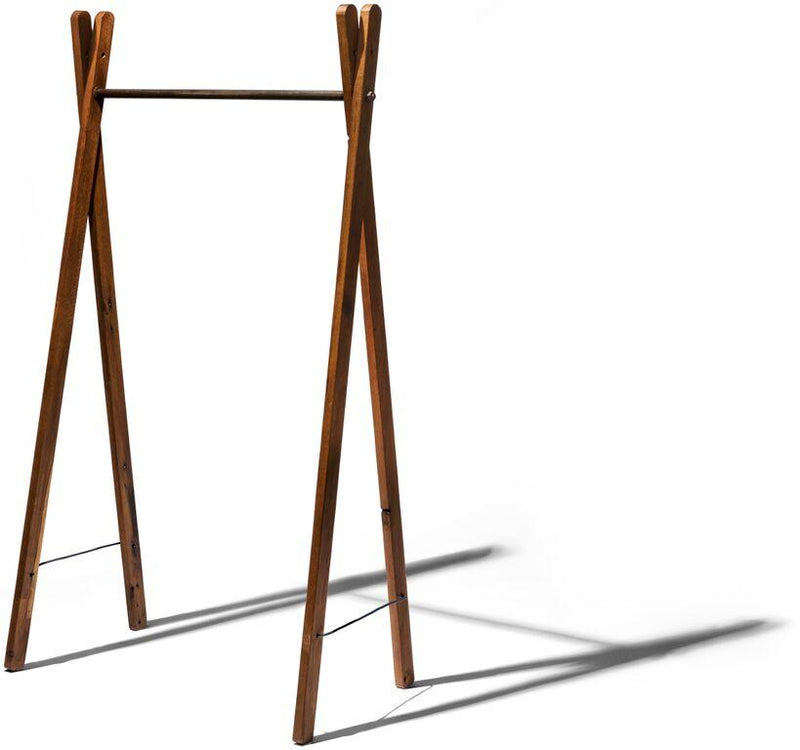 media image for teak wood garment rack design by puebco 3 22