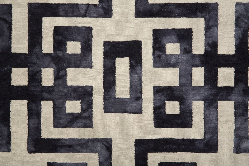 media image for Marengo Hand Tufted Black and Ivory Rug by BD Fine Texture Image 1 291