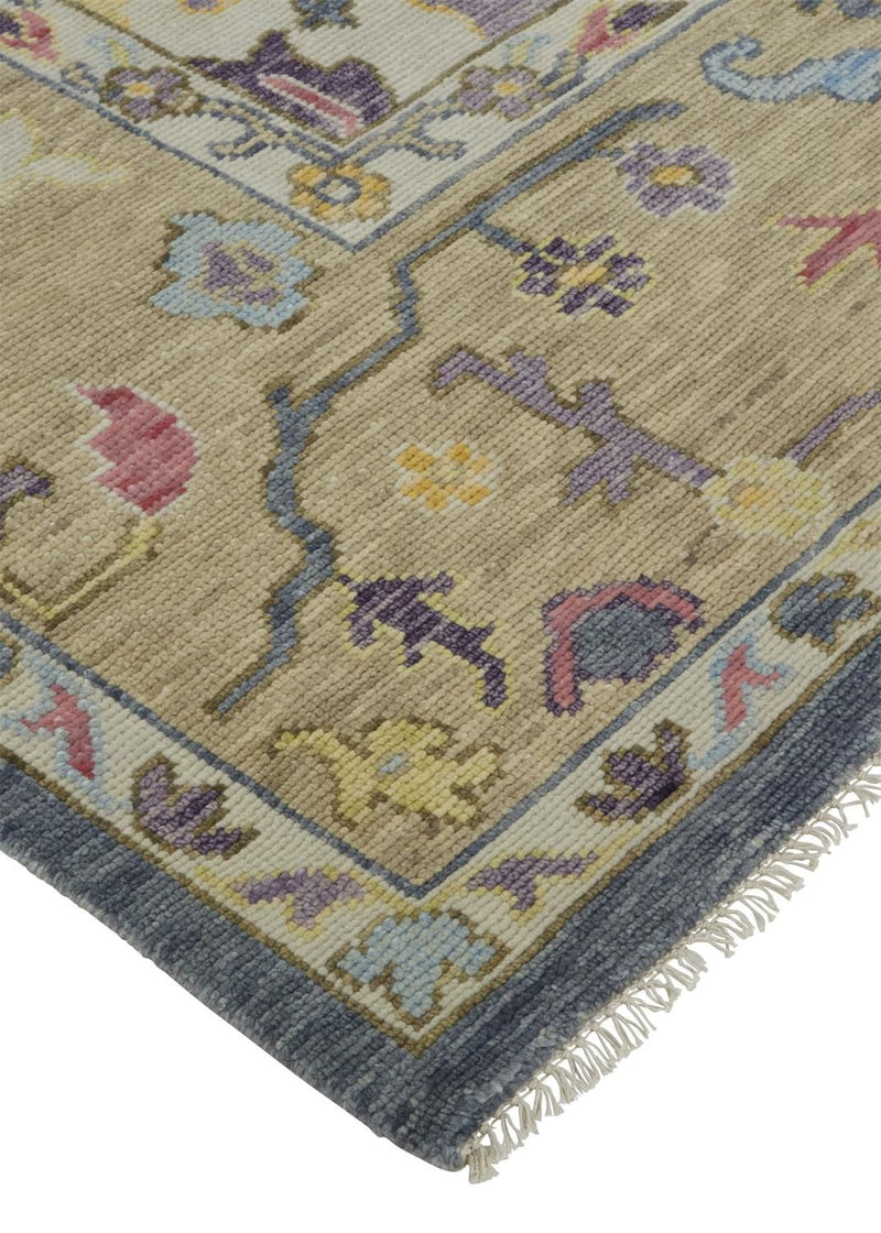 media image for Larson Hand Knotted Blue and Beige Rug by BD Fine Corner Image 1 290