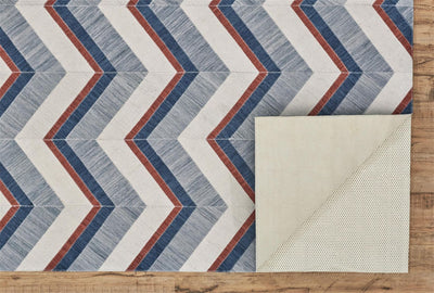 product image for Bromham Flatweave Blue and Red Rug by BD Fine Fold Image 1 50